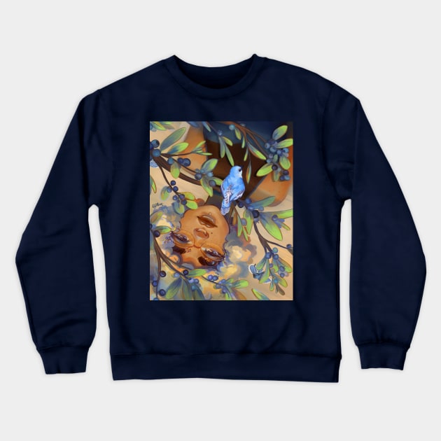 Blueberries Crewneck Sweatshirt by GDBee